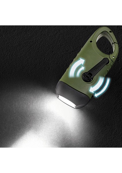 Taşınabilir LED El Feneri El Krank Dinamo Torch Fener USB Şarj (Yurt Dışından)