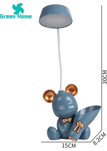 Yeşil Ev LED Okuma Lambası Esnek Hortum Tasarımı 3'ü 1 Arada Okuma Lambası Kalem Tutucu Kalemtıraş (Yurt Dışından) fiyatları