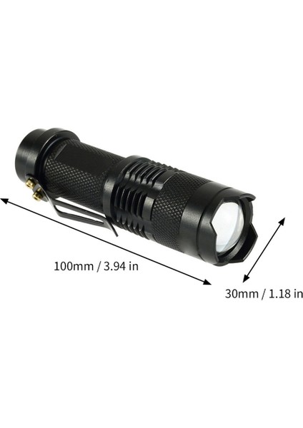 Açık Hava Etkinliği Siyah Için Taşınabilir Q5 LED El Feneri Torch Ayarlanabilir Lamba 300LM (Yurt Dışından)