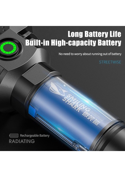 LED El Feneri USB Şarj Edilebilir Mini Elektrikli Torch Taşınabilir Acil Işık Dış Aydınlatma (Yurt Dışından)