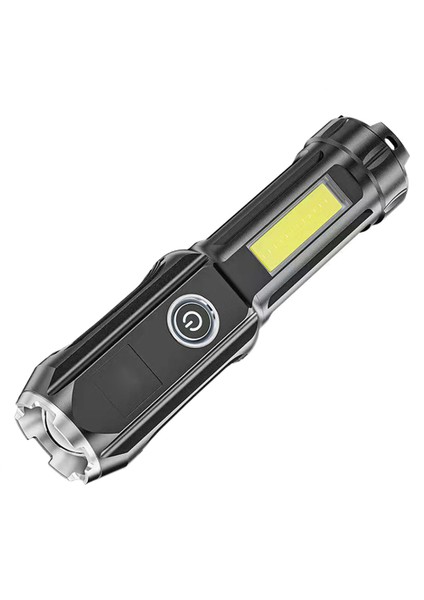 Dış Mekan Güçlü Işık Çift Işık Kaynaklı El Feneri Yan Işıklı Güçlü Işık El Feneri USB Doğrudan Şarj A (Yurt Dışından)