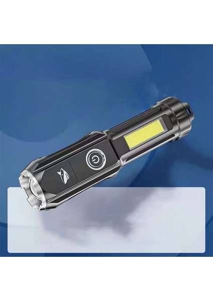 Dış Mekan Güçlü Işık Çift Işık Kaynaklı El Feneri Yan Işıklı Güçlü Işık El Feneri USB Doğrudan Şarj A (Yurt Dışından)