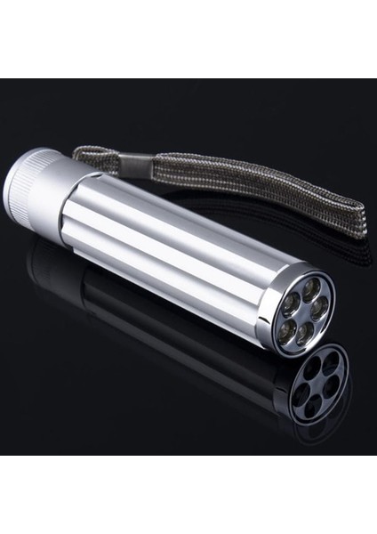 5 LED Ultra Parlak Lamba Işık Torch Seyahat Kamp Seyahat El Feneri Gümüş (Yurt Dışından)