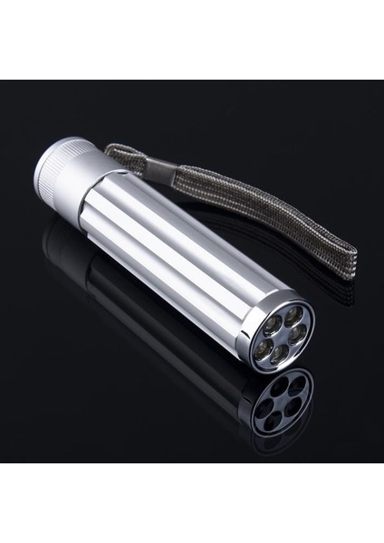 5 LED Ultra Parlak Lamba Işık Torch Seyahat Kamp Seyahat El Feneri Gümüş (Yurt Dışından)