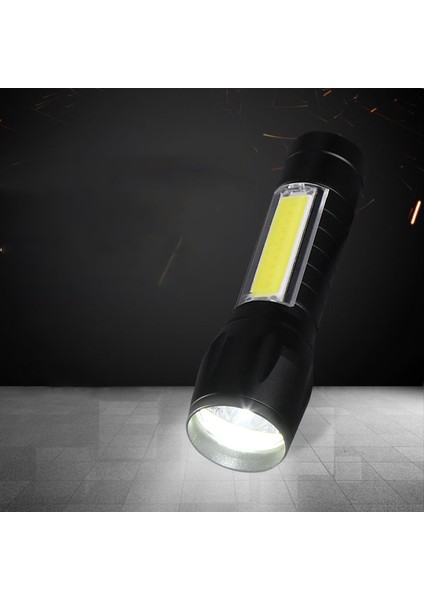 USB Şarjlı Mini El Feneri LED Ayarlanabilir Yakınlaştırma Su Geçirmez El Feneri Dere (Yurt Dışından)
