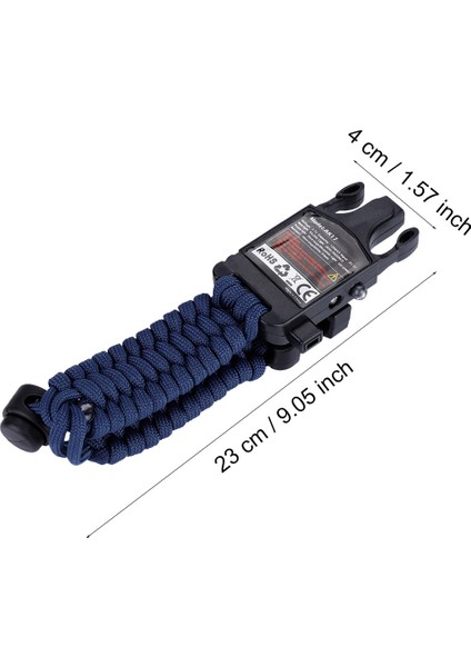 Taşınabilir Hayatta Kalma Ekipmanı Kiti Düdük Toka Paracord LED El Feneri Pusula ☆ (Yurt Dışından) fiyatları