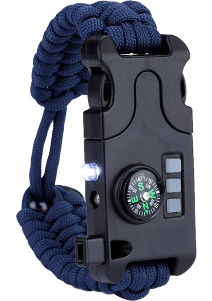 Taşınabilir Hayatta Kalma Ekipmanı Kiti Düdük Toka Paracord LED El Feneri Pusula ☆ (Yurt Dışından) modelleri