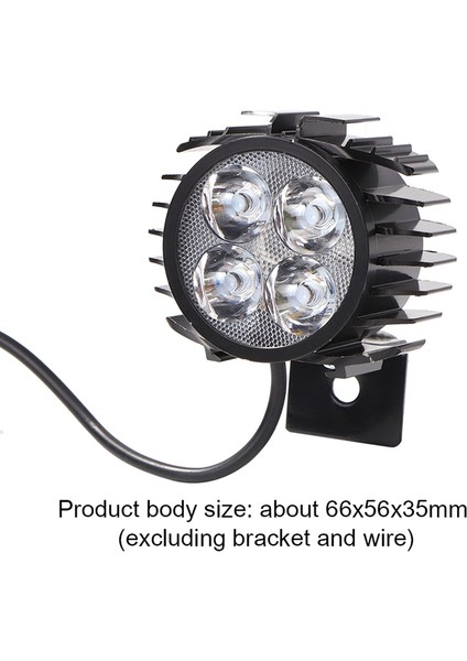 4 LED Elektrikli Bisiklet 2-In-1 Korna Far Katlanır Su Geçirmez Parlak Ön Işık Alüminyum 12W Ebike Scooter (Yurt Dışından)