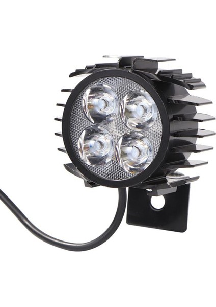 4 LED Elektrikli Bisiklet 2-In-1 Korna Far Katlanır Su Geçirmez Parlak Ön Işık Alüminyum 12W Ebike Scooter (Yurt Dışından)