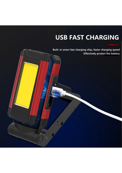 LED Çalışma Oto Tamir Işığı USB Şarj Edilebilir Tamir Işığı Çok Fonksiyonlu (Yurt Dışından)