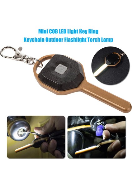 Greenhome Taşınabilir Mini Cob LED Işık Anahtarlık Anahtarlık Açık El Feneri Torch Lambası (Yurt Dışından)