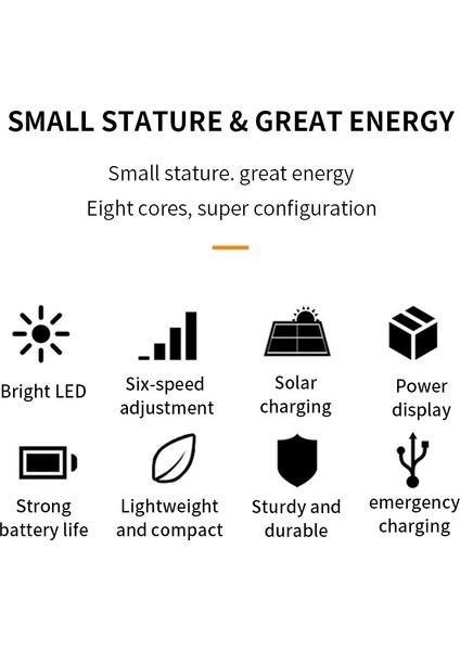Solar Cob LED El Fenerleri 6 Mod 5W Süper Parlak Flaş Işığı 18650 Pil 1200 Mah Su Geçirmez Yan Işık Akıllı Güç Ekranı USB Şarj Kablosu ile Çalışma Işığı (Yurt Dışından)