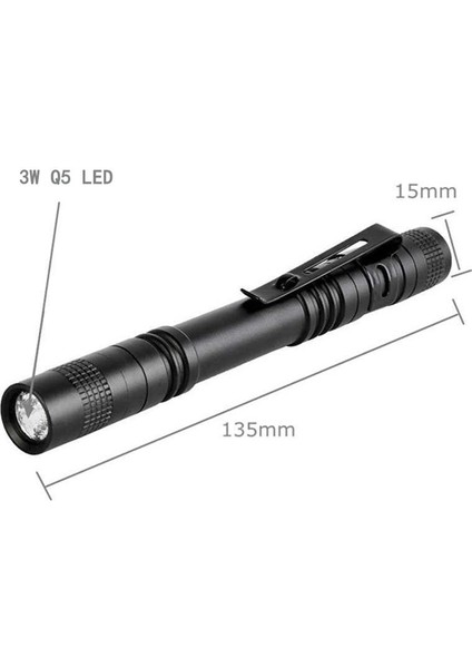 Gm 365NM 3 W LED Uv Penlight Mini Uv LED Kalem Işık Klip Fonksiyonlu Uv Kalem El Feneri Siyah Işık Pet Idrar Algılama (Yurt Dışından)