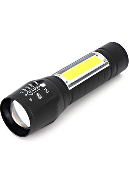 Açık Taşınabilir Süper Parlak USB Şarj Edilebilir Cob LED Torch Lambası El Feneri (Yurt Dışından)