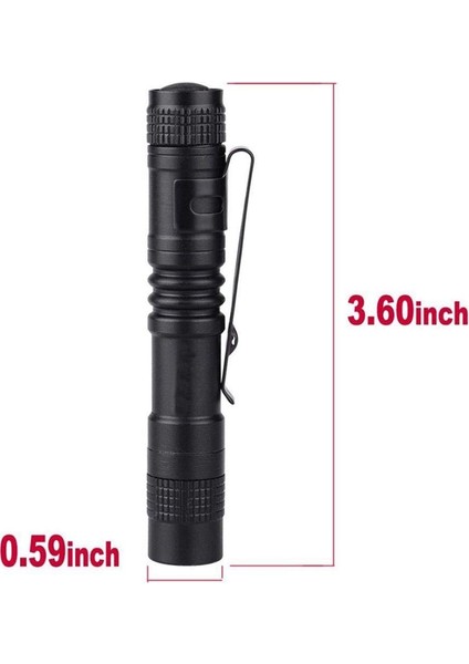 3x El Feneri Kalem Torch Süper Küçük Mini Aaa Xpe-R3 LED Lamba Kemer Klipsi Işık Cep Torch Kılıf ile (Yurt Dışından)