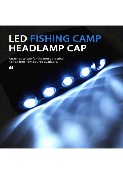 LED Balıkçılık Kamp Kafa Işık Far Kapağı Açık Hava Etkinlikleri Için Klipsli-Siyah (Yurt Dışından)