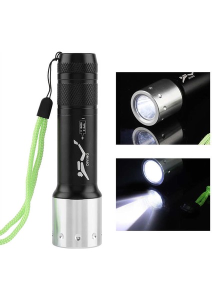 Dalış El Feneri Alüminyum Alaşımlı Taşınabilir T6 LED Su Geçirmez Torch Dış Mekan 3 Mod Ayarlanabilir (Yurt Dışından)