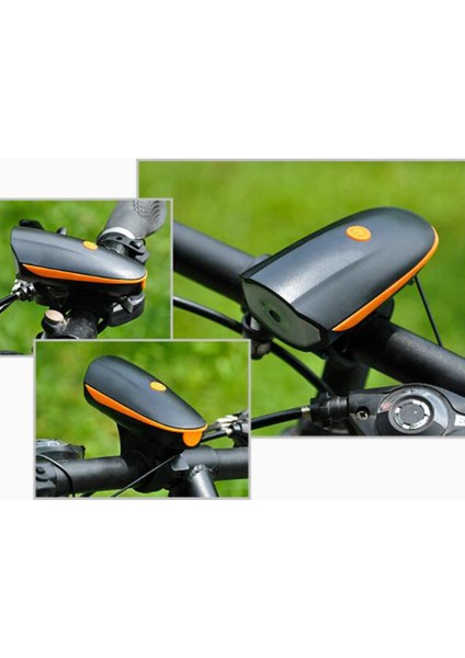 Yfashion 2 In 1 Bisiklet Işık LED El Feneri Çan Boynuz Yol Bisiklet Far Ycle Aksesuarları (Yurt Dışından)