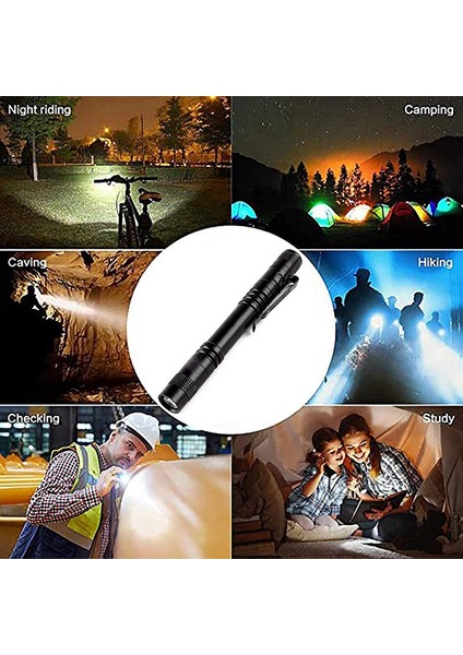 1pc LED Mini El Feneri - Yüksek Lümen, Yakınlaştırılabilir, Suya Dayanıklı (Yurt Dışından)