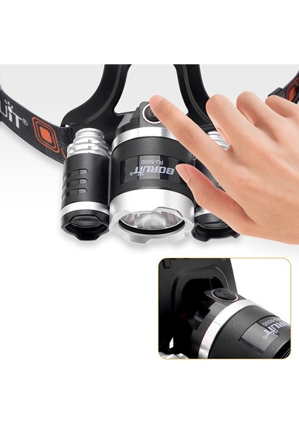 Boruit LED Far Lambası - Ultra Parlak 3 Aydınlatma Modu Suya Dayanıklı Kafa Işığı Koşu, Kamp, Yürüyüş ve Daha Fazlası Için Mükemmel (Yurt Dışından)