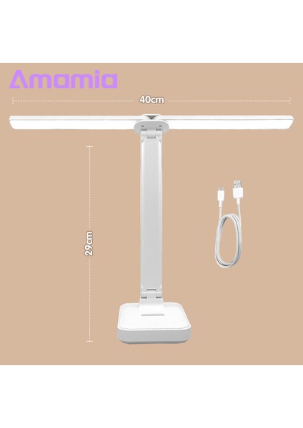 Amamia Başucu Lambası Şarj Edilebilir Öğrenci LED Okuma Lambası Masaüstü Aksesuarları (Yurt Dışından) fiyatları