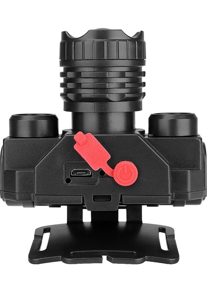 USB Şarj Edilebilir LED Far Teleskopik Zoom 180 Derece Dönen Dört Anahtar Modu Hayat Su Geçirmez Profesyonel Tasarım (Yurt Dışından)