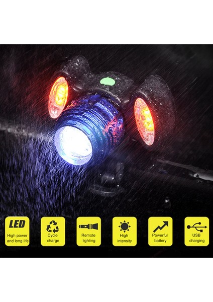 Mod Bisiklet Ön Lamba USB Şarj Cihazı Bisiklet Mtb Güçlü Işık Ip X6 Su Geçirmez Güvenli Gece Sürme El Feneri 9x7.5 cm Basit Sadakat Tasarımı (Yurt Dışından)