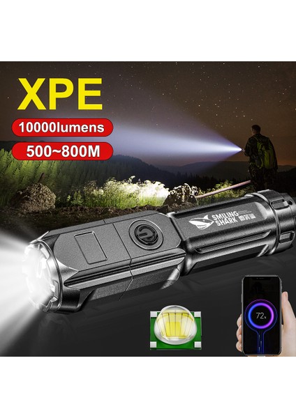 USB Şarj Edilebilir El Feneri-Güçlü Işık Yakınlaştırma Vurgulamak Taktik El Feneri Meşaleler Dış Mekan Taşınabilir Aydınlatma LED Kamp Işıkları (Yurt Dışından)
