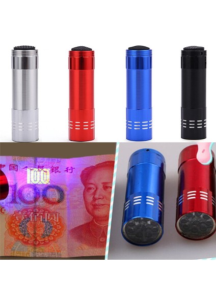 Mini Alüminyum Uv Ultravlolet LED El Feneri Siyah Işık Torch Işık Lam Moda Dere (Yurt Dışından)