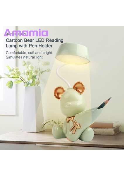 Amamia LED Gece Lambası Geniş Uygulama 3'ü 1 Arada LED Gece Kalem Tutucu Kalemtıraş ile (Yurt Dışından)