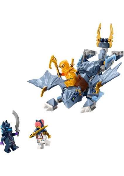 NINJAGO® Genç Ejderha Riyu 71810 - 6 Yaş ve Üzeri Çocuklar için 3 Ninja Minifigürü İçeren Yaratıcı Oyuncak Yapım Seti (132 Parça)