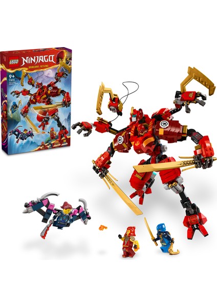 NINJAGO® Kai’nin Ninja Tırmanma Robotu 71812 - 9 Yaş ve Üzeri Çocuklar için 4 Ninja Minifigürü İçeren Yaratıcı Oyuncak Yapım Seti (623 Parça)