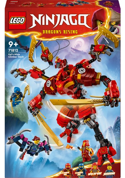 NINJAGO® Kai’nin Ninja Tırmanma Robotu 71812 - 9 Yaş ve Üzeri Çocuklar için 4 Ninja Minifigürü İçeren Yaratıcı Oyuncak Yapım Seti (623 Parça)