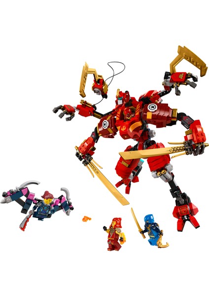 NINJAGO® Kai’nin Ninja Tırmanma Robotu 71812 - 9 Yaş ve Üzeri Çocuklar için 4 Ninja Minifigürü İçeren Yaratıcı Oyuncak Yapım Seti (623 Parça)