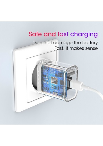 【rongcai】 Chargeur Mural Orijinal 20W Type C Pd, Charge Rapide Pour Téléphone Taşınabilir, Uyumlu Avec Iphone 13 12 Samsung Huawei Xiaomi 11 (Yurt Dışından)