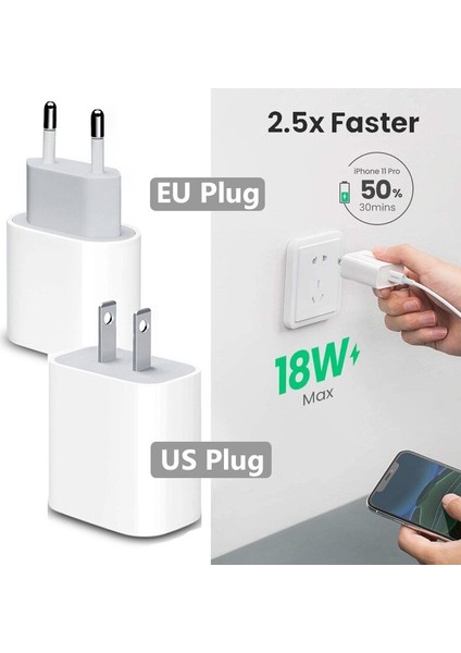 【rongcai】 Chargeur Mural Orijinal 20W Type C Pd, Charge Rapide Pour Téléphone Taşınabilir, Uyumlu Avec Iphone 13 12 Samsung Huawei Xiaomi 11 (Yurt Dışından)