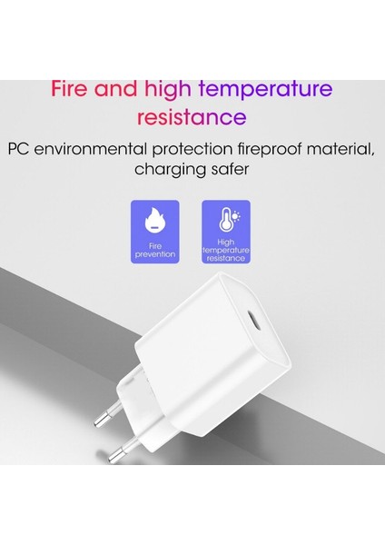 【rongcai】 Chargeur Mural Orijinal 20W Type C Pd, Charge Rapide Pour Téléphone Taşınabilir, Uyumlu Avec Iphone 13 12 Samsung Huawei Xiaomi 11 (Yurt Dışından)