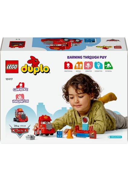 Duplo® | Disney ve Pixar Arabalar Mack Yarışta 10417 - 2 Yaş ve Üzeri Çocuklar Için Eğitici Oyuncak Yapım Seti (14 Parça)