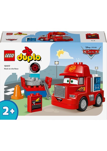 Duplo® | Disney ve Pixar Arabalar Mack Yarışta 10417 - 2 Yaş ve Üzeri Çocuklar Için Eğitici Oyuncak Yapım Seti (14 Parça)