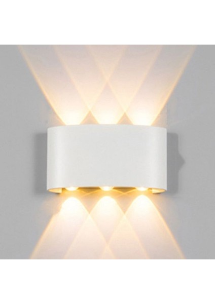 6 Watt, Gün Işığı LED Amatür, Modern Işık Desenli Aplik, Haiti Desen Armatür, Iç ve Dış Mekan Aplik fırsatları