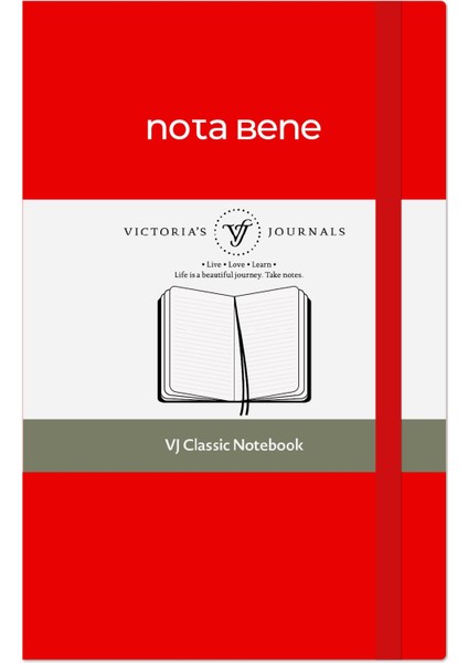 Nota Bene Classic Sert Kapak Defter, 9X14 Cm, Çizgili