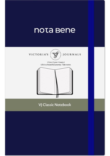 Nota Bene Classic Sert Kapak Defter, 9X14 Cm, Çizgili