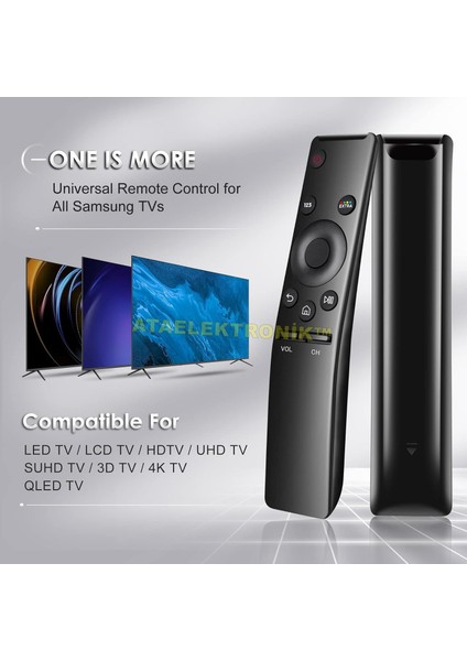 Samsung Sihirli Kumanda Ku 7500 4K UHD Uyumlu LED Tv Tuşlu Kumanda