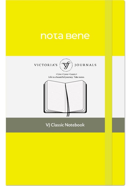Nota Bene Classic Sert Kapak Defter, 9X14 Cm, Çizgili