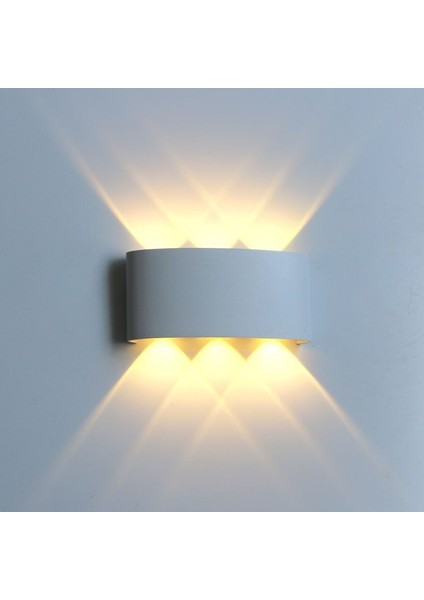 6 Watt, Amber Işık LED Armatür, Modern Işık Desenli Aplik, Haiti Desen Armatür, Iç ve Dış Mekan Aplik modelleri