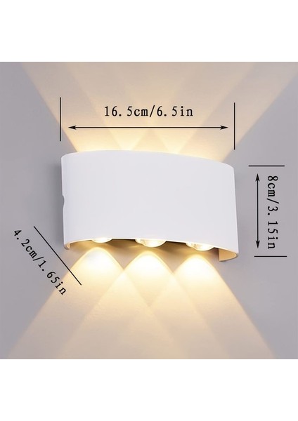 6 Watt, Amber Işık LED Armatür, Modern Işık Desenli Aplik, Haiti Desen Armatür, Iç ve Dış Mekan Aplik indirimleri