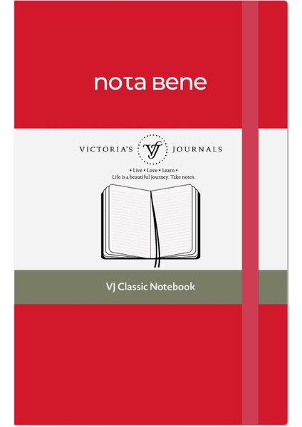 Nota Bene Classic Sert Kapak Defter, 9X14 Cm, Çizgili