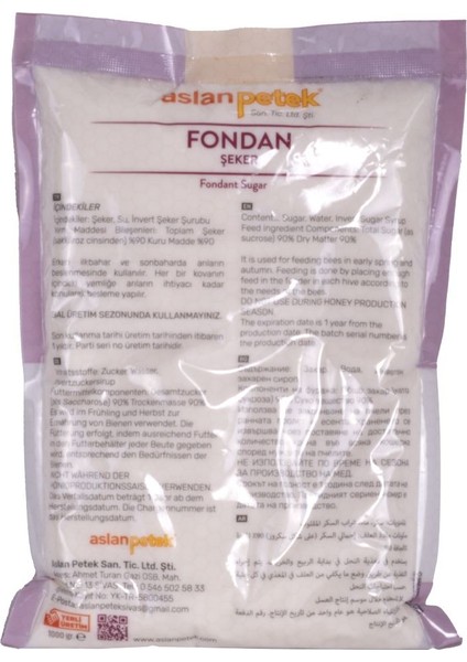 Aslan Petek Fondan Şeker 1 kg