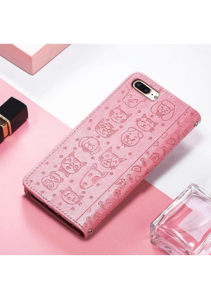 Iphone 8 Için /7 Artı Karikatür Hayvanlar Çevirin Kısa Kayış Deri Telefon Kılıfı (Yurt Dışından) indirimleri