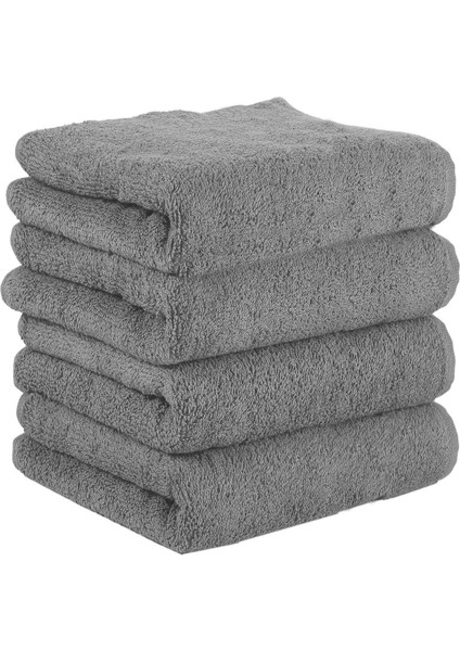 4 Lü El Yüz Havlu Takımı Pamuklu Desensiz Düz Renk Havlu Seti 50X90 cm fiyatları